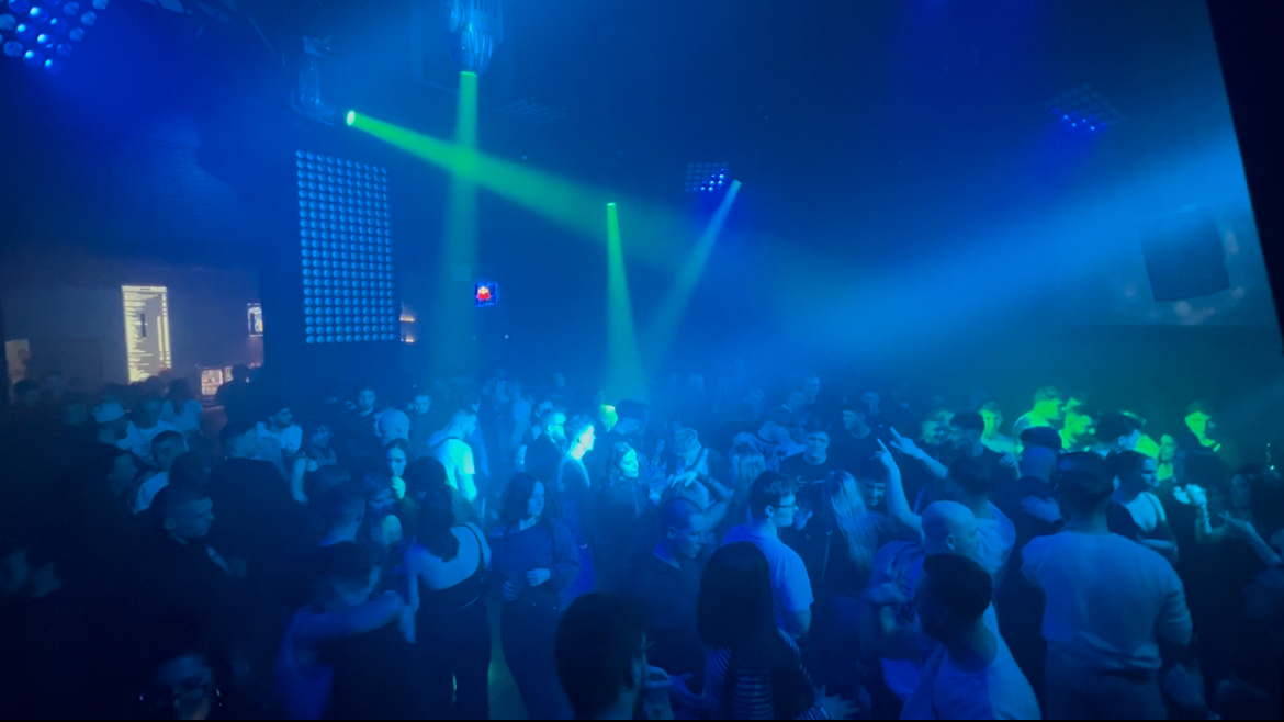 Central Palace after setup: lighting and laser production live